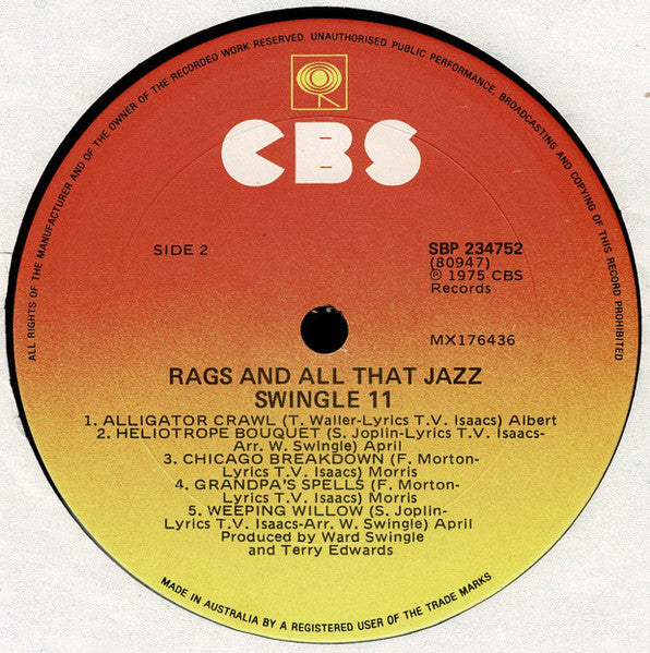 Swingle II : Rags And All That Jazz (LP)