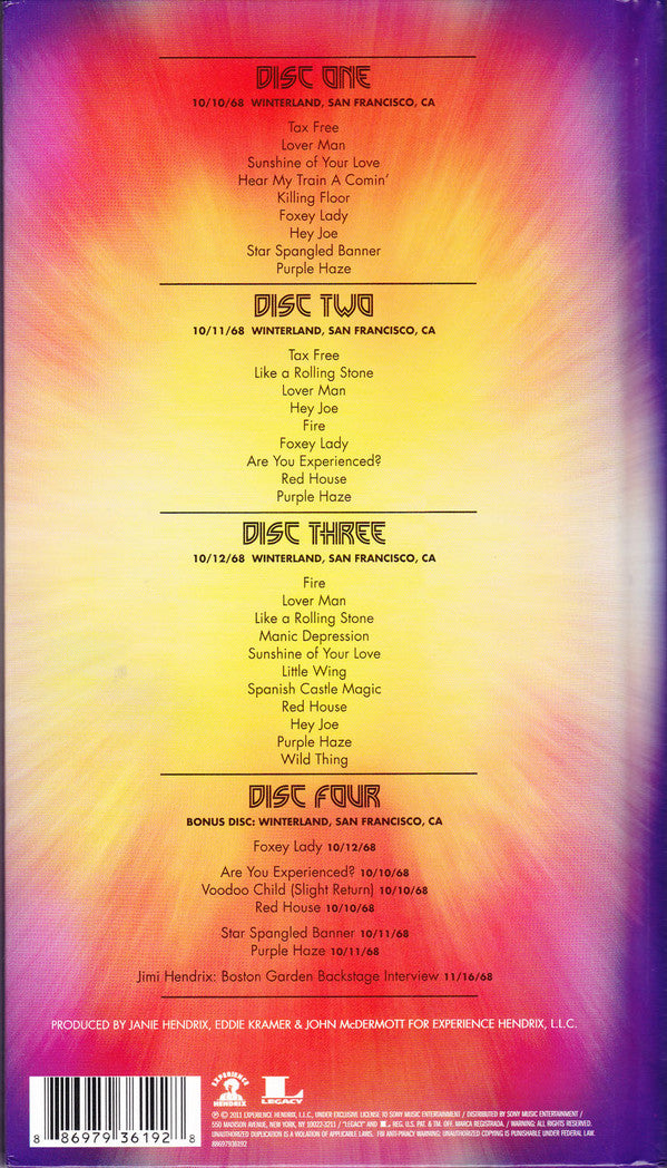 The Jimi Hendrix Experience : Winterland (4xCD, Comp, Dlx)