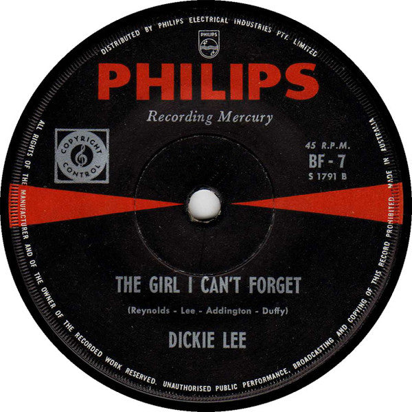 Dickie Lee* : I Saw Linda Yesterday (7", Single)