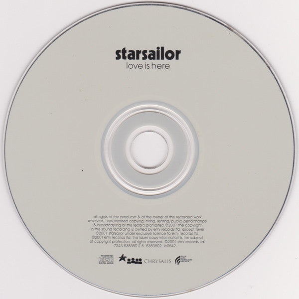 Starsailor : Love Is Here (CD, Album)