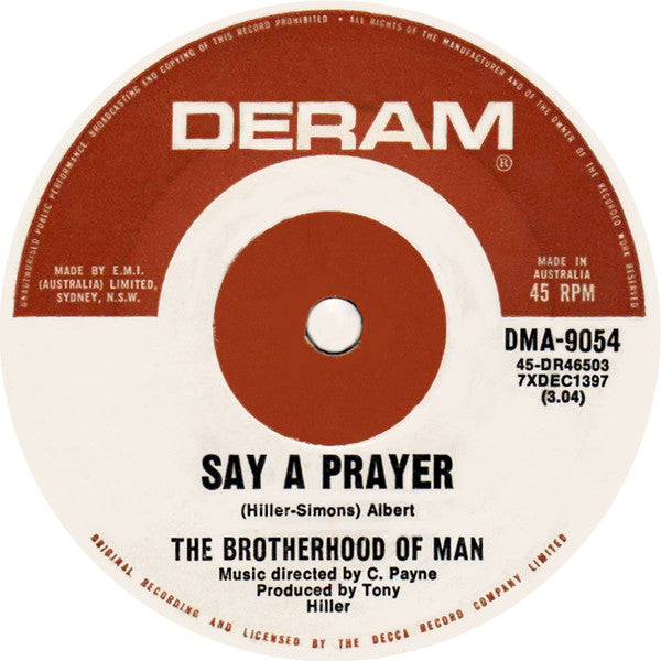 The Brotherhood Of Man* : United We Stand (7", Single)