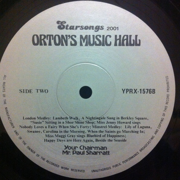 Various : A Night At Orton's Music Hall (LP)