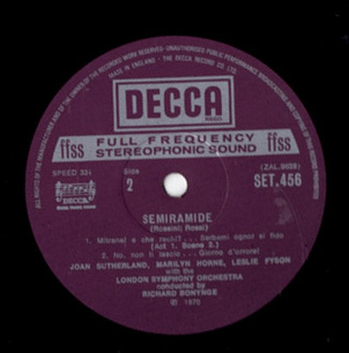 Marilyn Horne, Joan Sutherland, The London Symphony Orchestra*, Richard Bonynge : Duets From Semiramide, Norma (LP, Album)