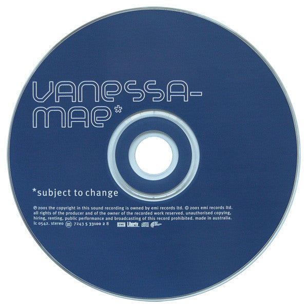 Vanessa-Mae : Subject To Change (CD, Album)