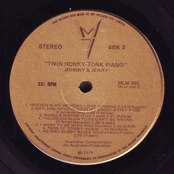 Johnny & Jerry (2) : Twin Honky-Tonk (LP, Album)