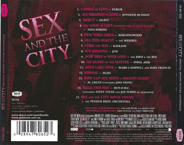 Various : Sex And The City (Original Motion Picture Soundtrack) (CD, Comp)