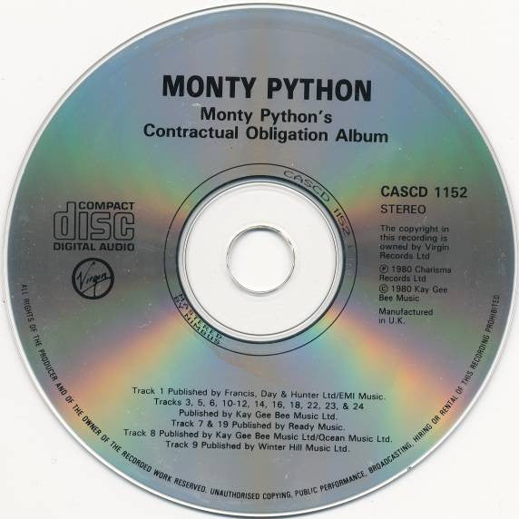 Monty Python : Monty Python's Contractual Obligation Album (CD, Album)