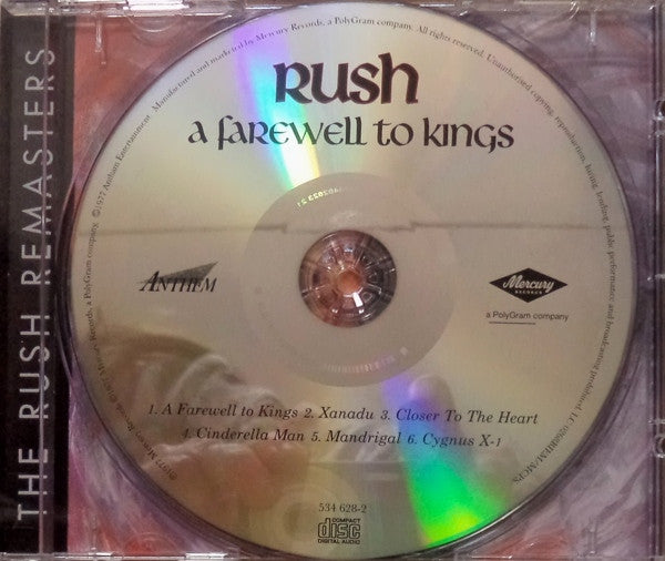 Rush : A Farewell To Kings (CD, Album, RE, RM, RP, Arv)