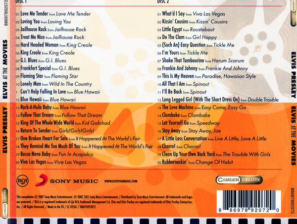 Elvis Presley : Elvis At The Movies (2xCD, Comp, RE)
