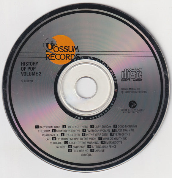 Various : History Of Pop Vol.2 (CD, Comp)