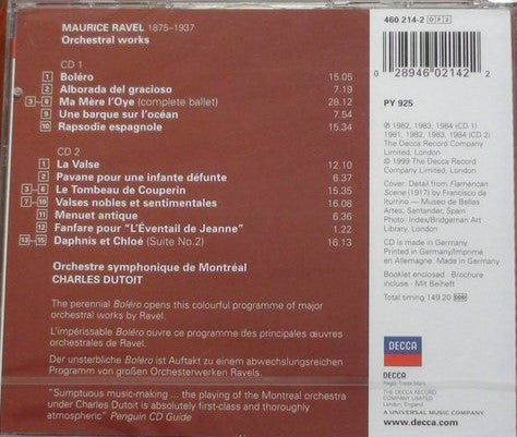 Ravel*, Dutoit* · Montréal* : Boléro • La Valse • Pavane • Rapsodie Espagnole • Ma Mère L'Oye • Daphnis Et Chloé (2xCD, Comp, RE)
