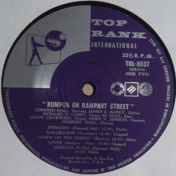 Edmond Hall : Rumpus On Rampart Street (LP, Album, Mono)