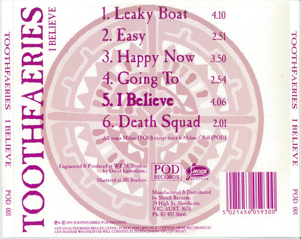Toothfaeries : I Believe (CD, EP)