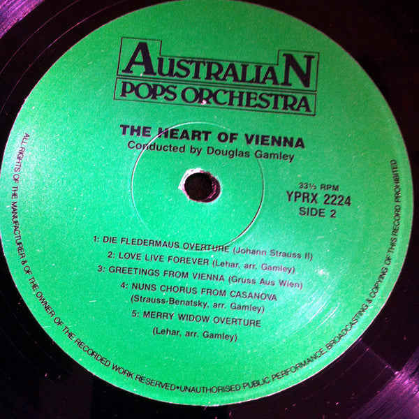 Douglas Gamley Conducting The The Australian Pops Orchestra : The Heart Of Vienna (LP, Album)