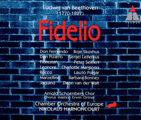 Beethoven* - Margiono* • Seiffert* • Leiferkus* • Skovhus* • Polgár* • Bonney* • van der Walt* • Arnold Schoenberg Chor • Chamber Orchestra Of Europe* • Harnoncourt* : Fidelio (2xCD, Album + Box, Sli)