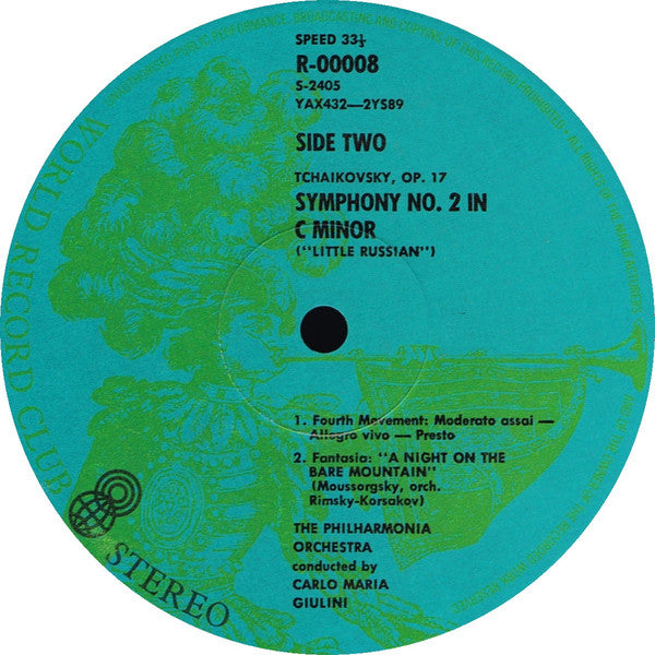 Tchaikovsky* / Moussorgsky* - Philharmonia Orchestra Conducted By Carlo Maria Giulini : Symphony No. 2 In C Minor "Little Russian" / A Night On The Bare Mountain (LP, Album, Club, RE)