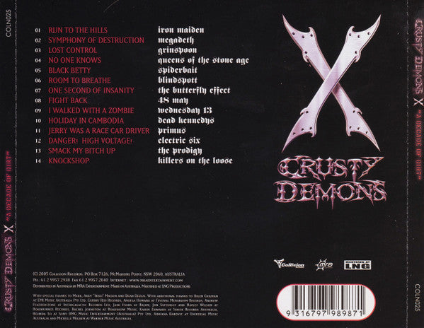 Various : Crusty Demons: X "A Decade Of Dirt" (2xCD, Comp, Enh)