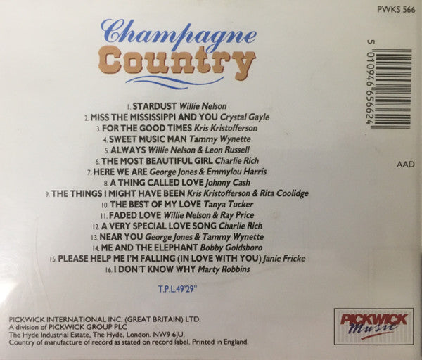 Various : Champagne Country (CD, Comp)