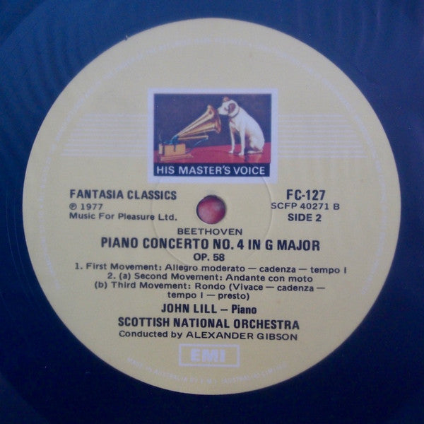 Beethoven*, John Lill, Scottish National Orchestra*, Alexander Gibson : Piano Concertos No. 2 & No. 4 (LP, Album)