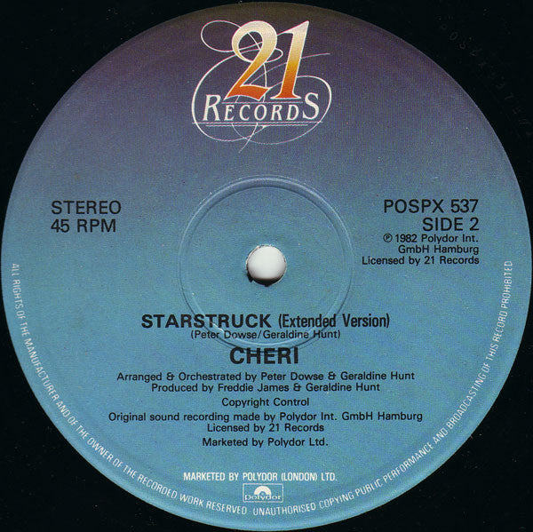 Cheri : Give It To Me Baby / Starstruck (12")