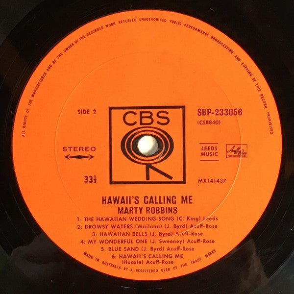 Marty Robbins : Hawaii's Calling Me (LP, Album)