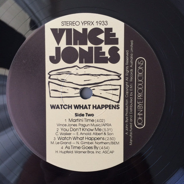 Vince Jones : Watch What Happens (LP, Album)