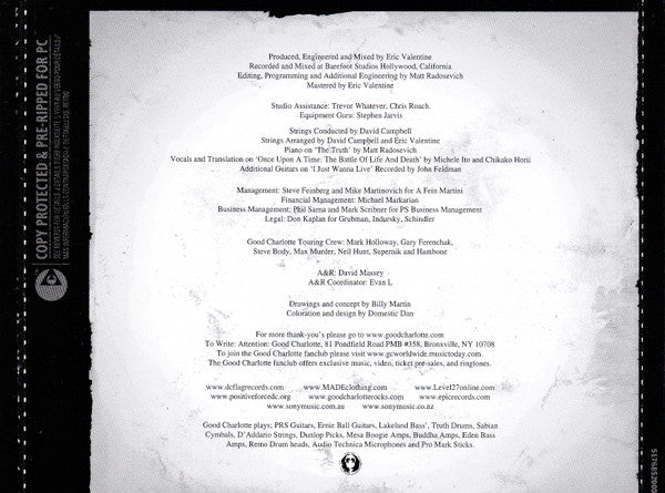 Good Charlotte : The Chronicles Of Life And Death (CD, Album, Copy Prot., Lif)