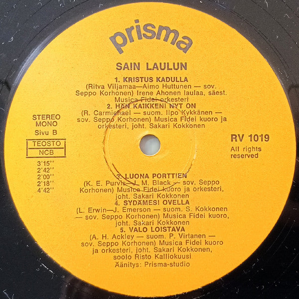 Musica Fidei : Sain Laulun (LP)