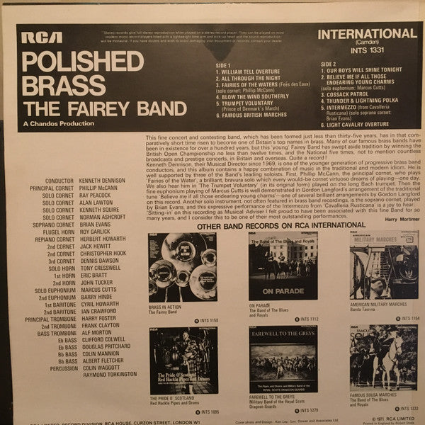 The Williams Fairey Brass Band : Polished Brass (LP, Album)