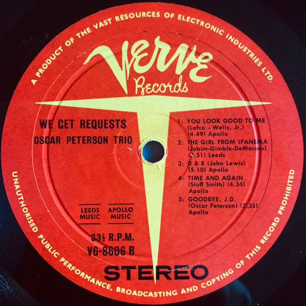 The Oscar Peterson Trio : We Get Requests (LP, Album)