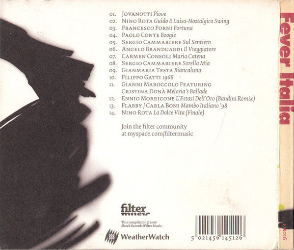 Various : Fever Italia: The Unofficial Soundtrack To The 2006 Italian Film Festival (CD, Comp)