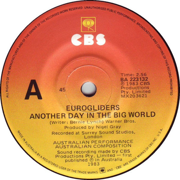 Eurogliders : Another Day In The Big World (7", Single)