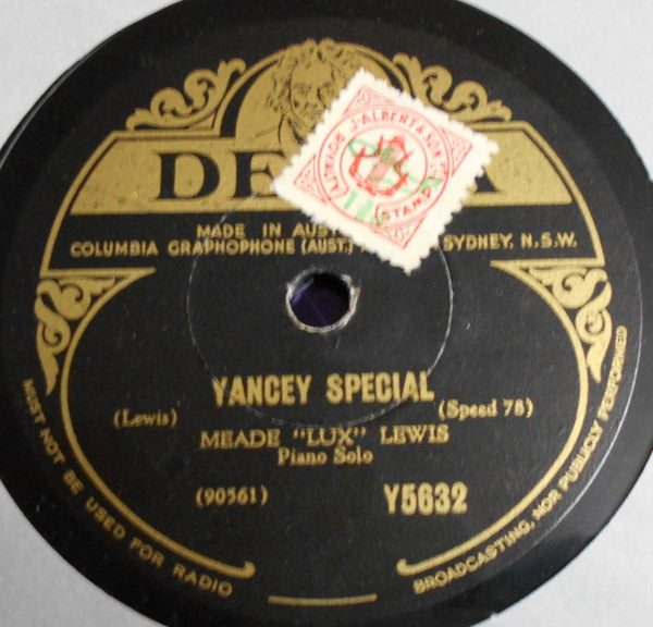 Honey Hill / Meade "Lux" Lewis : Boogie Woogie / Yancey Special (Shellac, 10")