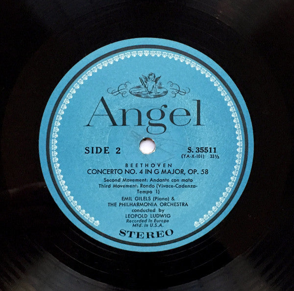 Emil Gilels, Leopold Ludwig, Philharmonia Orchestra, Beethoven* : Piano Concerto No. 4 (LP, RP)