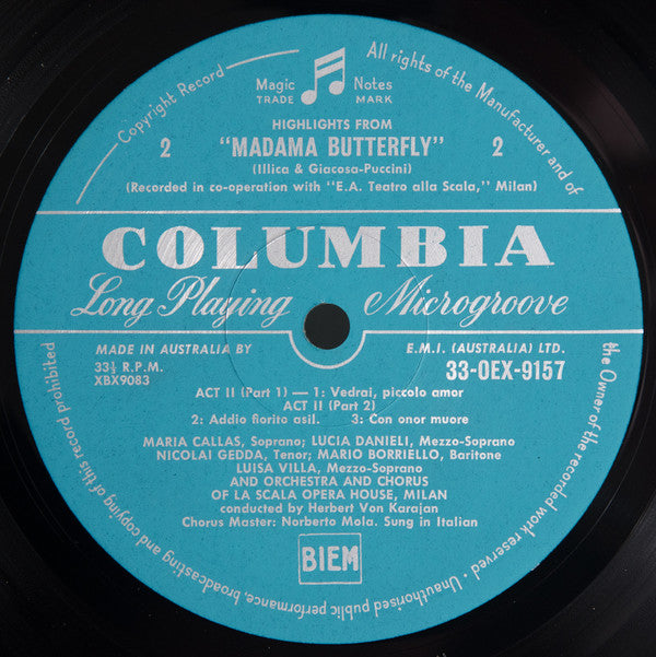 Giacomo Puccini, Maria Callas : Highlights From Madama Butterfly (LP)