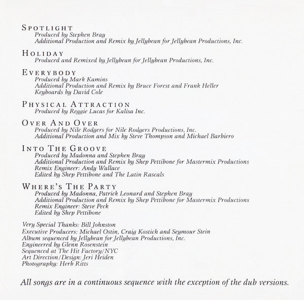 Madonna : You Can Dance (CD, Comp, P/Mixed, RE)