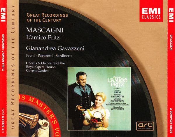 Mascagni*, Gianandrea Gavazzeni, Freni* · Pavarotti* · Sardinero*, Chorus* & Orchestra Of The Royal Opera House, Covent Garden : L'Amico Fritz (2xCD, Album, RE, RM + Box, Sli)
