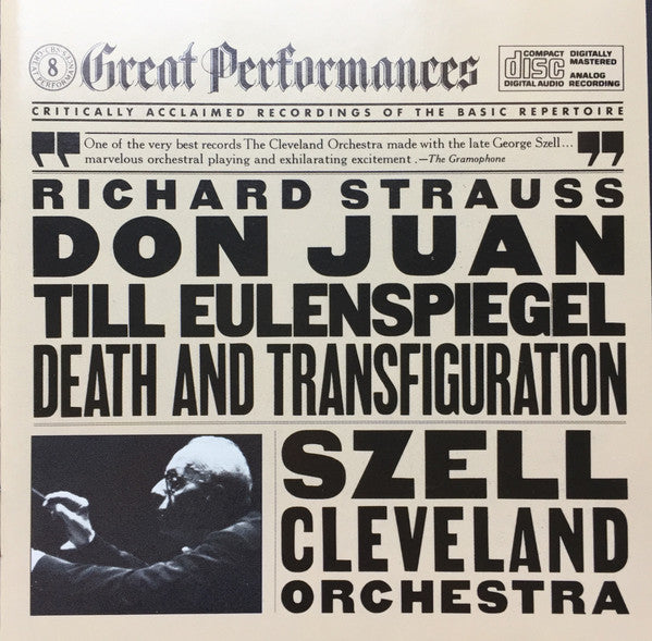Richard Strauss, George Szell, The Cleveland Orchestra : Don Juan / Till Eulenspiegel / Death And Transfiguration (CD, RE)