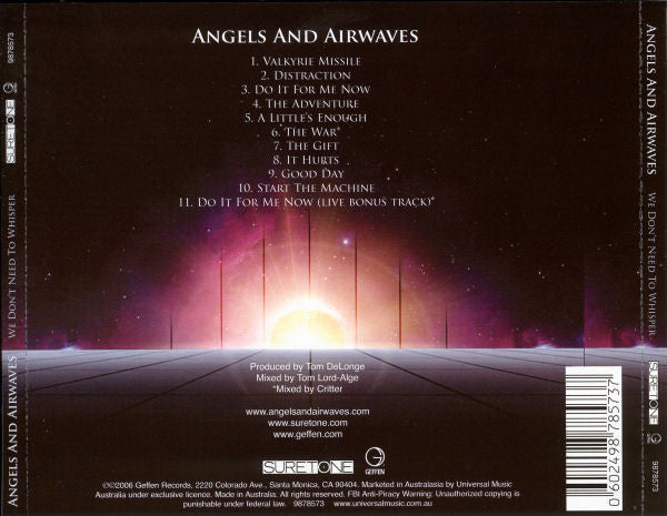 Angels & Airwaves : We Don't Need To Whisper (CD, Album)
