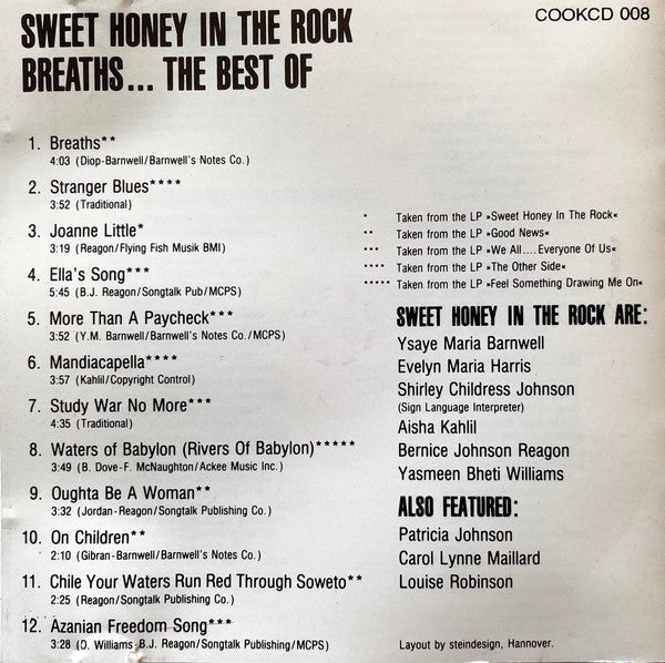 Sweet Honey In The Rock : Breaths... The Best Of (CD, Comp)