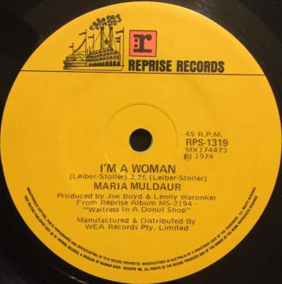 Maria Muldaur : I'm A Woman (7", Single)