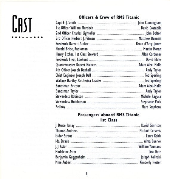 Peter Stone (2), Maury Yeston, Kevin Stites : Titanic: A New Musical (Original Broadway Cast Recording) (CD)