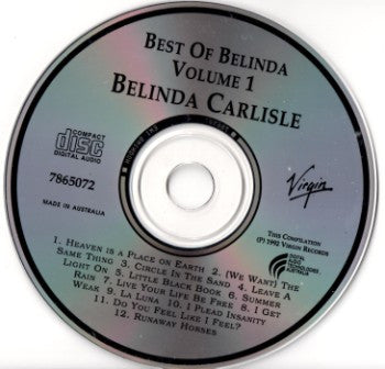 Belinda Carlisle : The Best Of Belinda Volume 1 (CD, Comp)