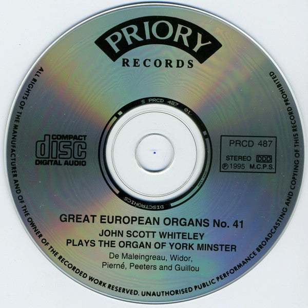 John Scott Whiteley : John Scott Whiteley Plays The Organ Of York Minster (CD, Album)