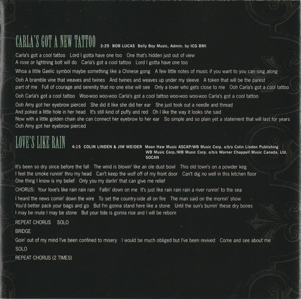 The John Cowan Band : New Tattoo (CD, Album)