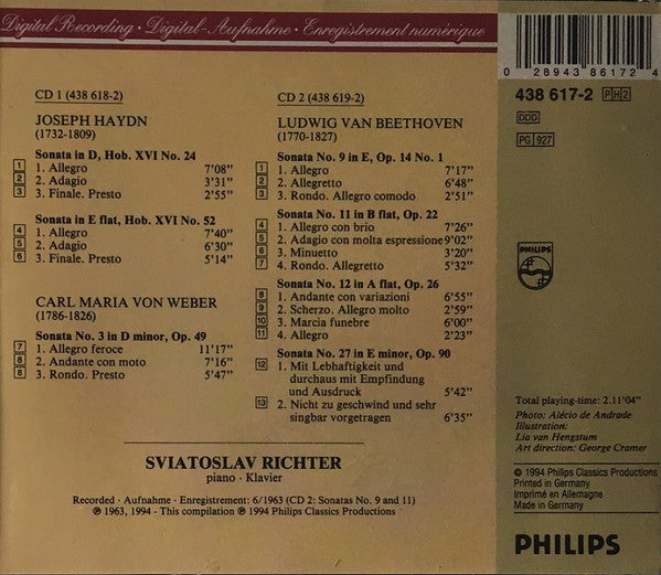 Joseph Haydn / Ludwig van Beethoven / Carl Maria von Weber, Sviatoslav Richter : The Authorised Recordings (Haydn • Beethoven • Weber) (2xCD, Comp)