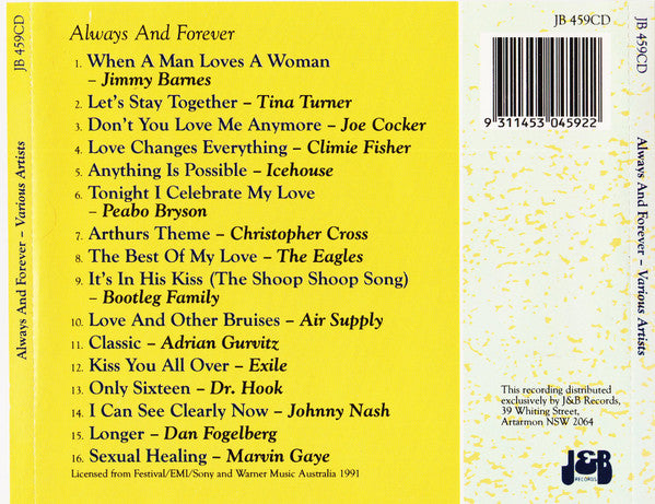 Various : Always And Forever (The Love Album) (CD, Comp)