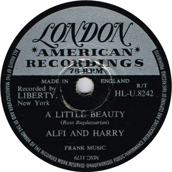 Alfi And Harry : Trouble With Harry / A Little Beauty (Shellac, 10")