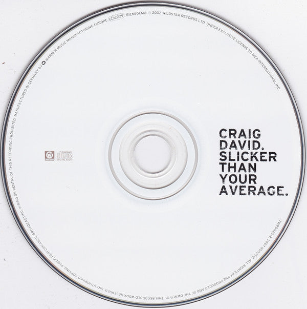 Craig David : Slicker Than Your Average (CD, Album)