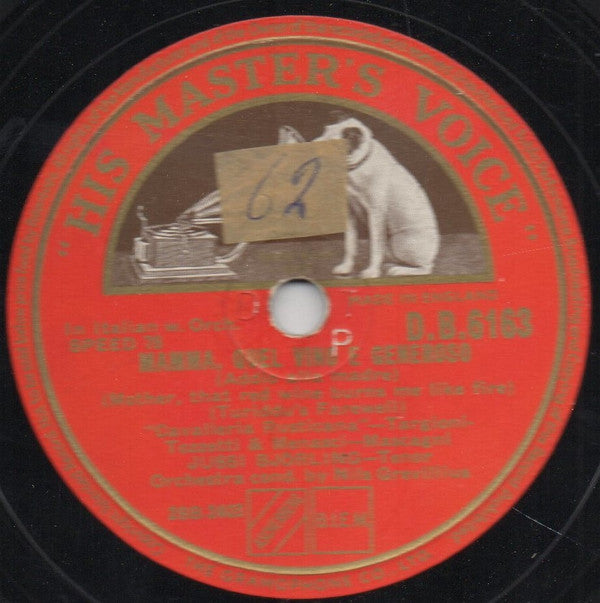 Jussi Björling : Vesti La Giubba / Mama, Quel Vino E Generoso (Shellac, 12")